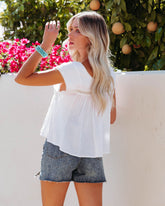 Yanna Lace Babydoll Top - Off White